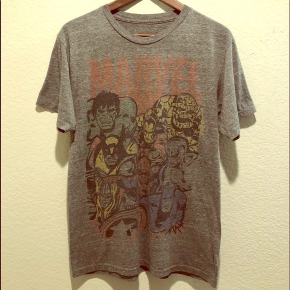 Marvel Other - Avengers Gray Acid-Wash Tee